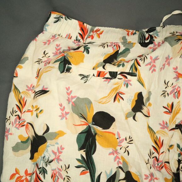 Rachel Zoe Linen Wide Leg Shorts w/Pockets Floral Design Size 3X - Picture 10 of 11